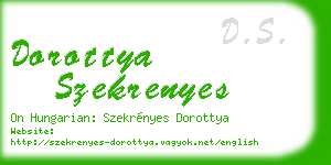 dorottya szekrenyes business card