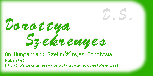 dorottya szekrenyes business card